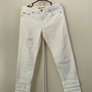 Uniqlo Straight Leg White Denim